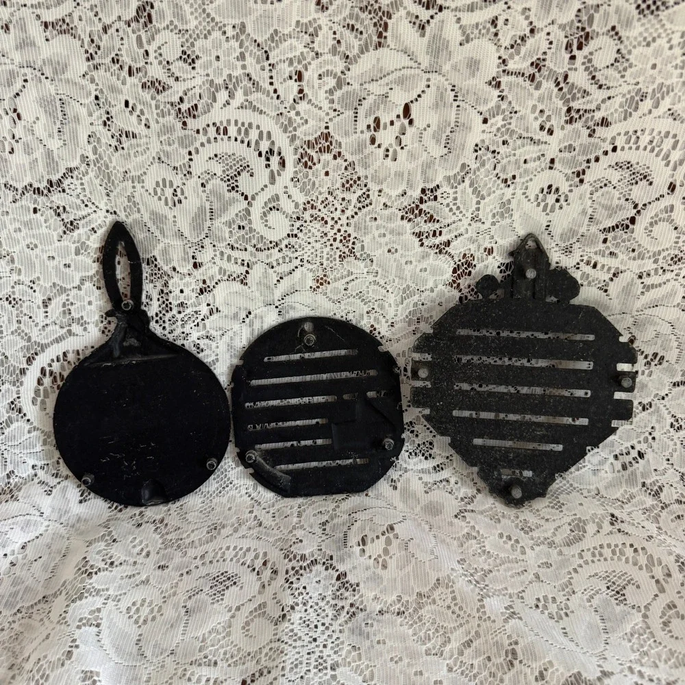 Vintage Metal Decorative Trivet Set 3 Humorous Home Quotes Black Yellow Rustic